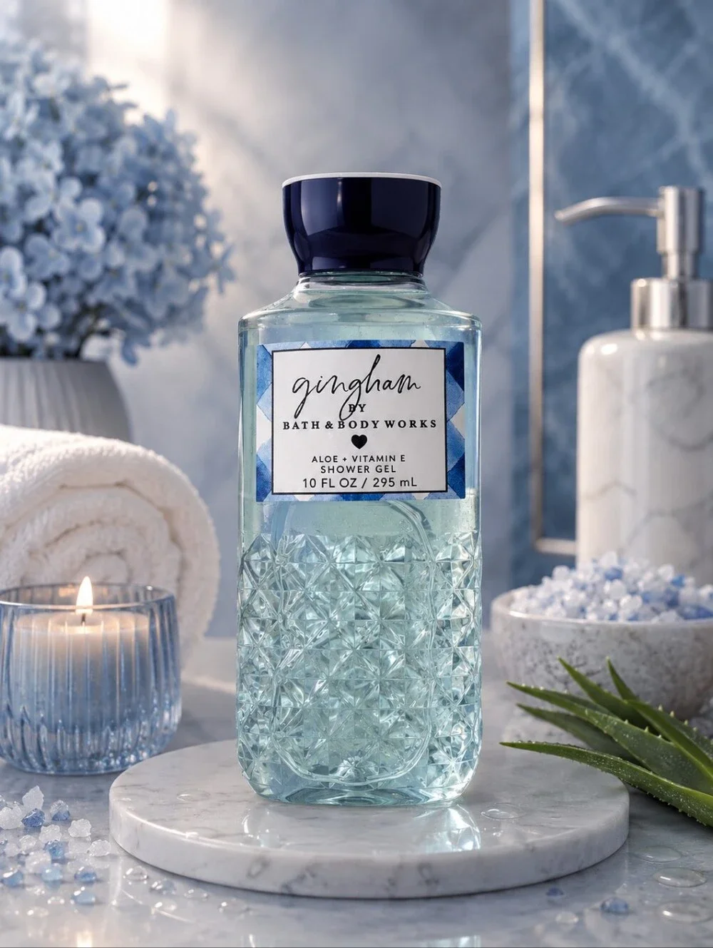 Bath And Body Works Gingham Shower Gel New